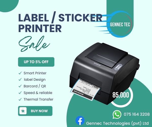 Gennec Technologies Pvt Ltd gampaha Sticker printer gampaha labels